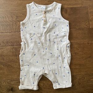H&M Romper - Cream with blue stars - Fourth of July